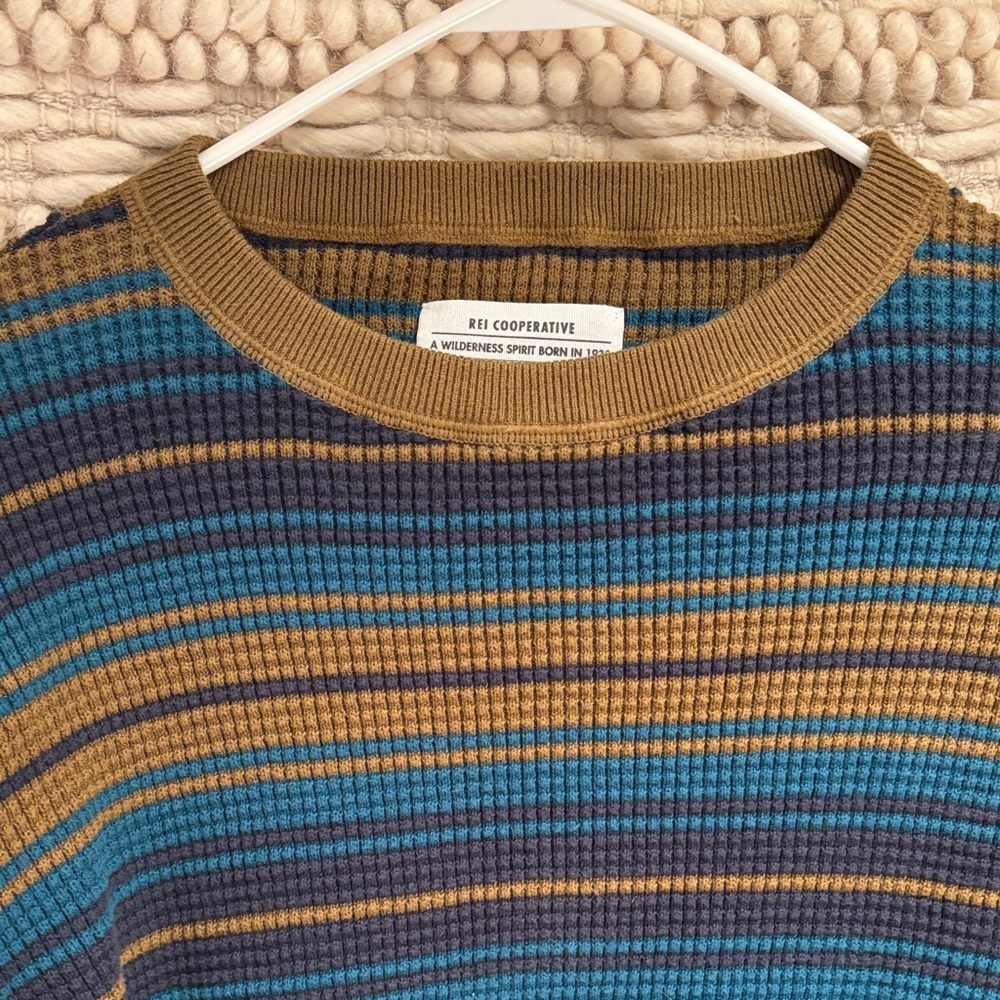 Cooperative women’s Crewneck Sweater - Teal & Brown